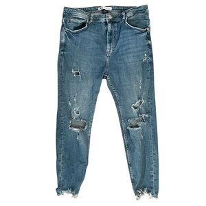Zara Man Distressed Denim Jeans